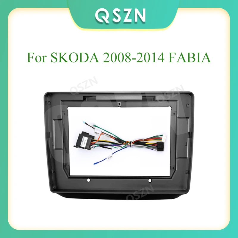 10 Inch 2 Din Car Radio Fascia Fascias Panel Frame CD DVD Dash Audio Interior For SKODA 2008-2014 FABIA