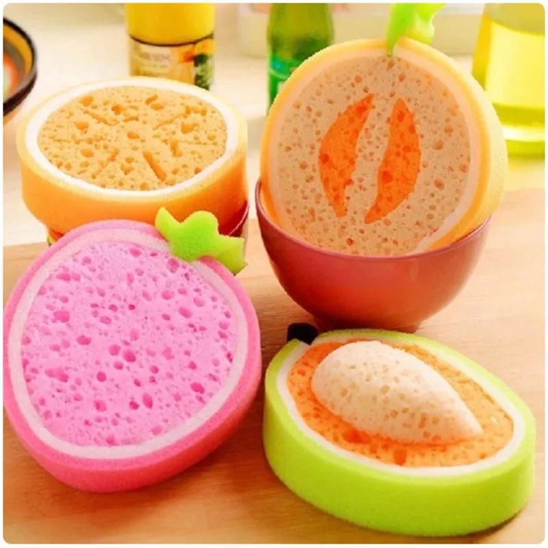 Плотное губчатое кухонное полотенце с фруктами 4 шт.