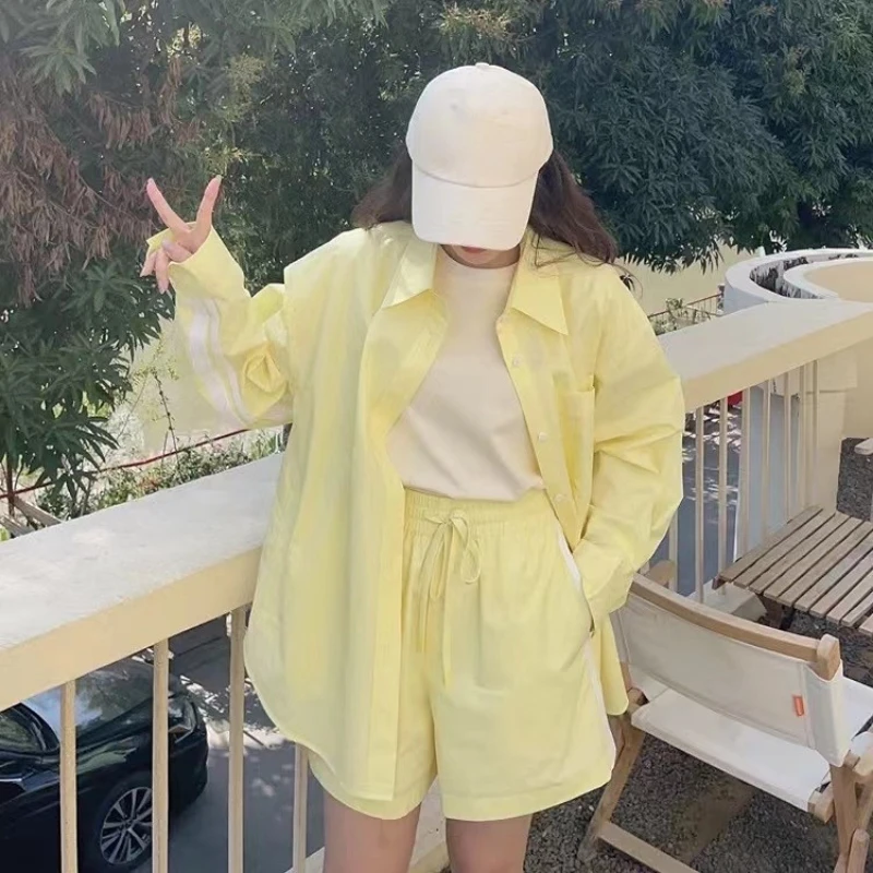 

Новинка лета 2023, Повседневная простая желтая Солнцезащитная рубашка для дам
