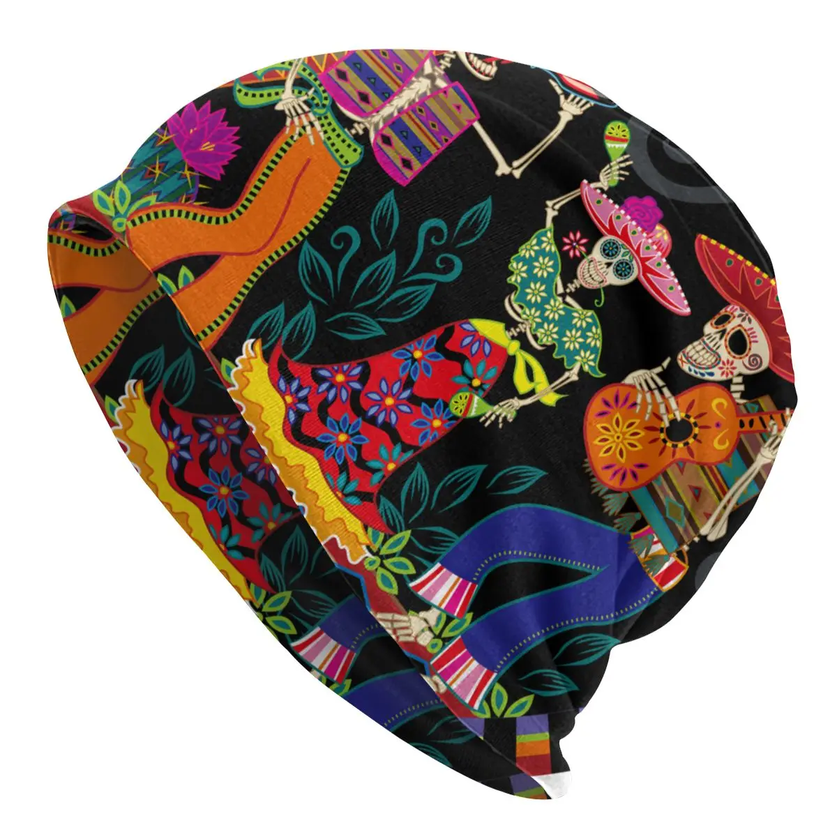 

New Knitted Cap Women Men Cap Spring Winter Elastic Day Of The Dead Party Beanies Cap Wholesale