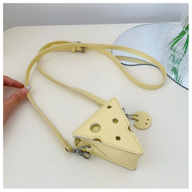 Stylish Purses Novelty Cheese Pattern Crossbody Bag Women Creatively Holes Design Shoulder Bag 2023 Trend Personality Handbags