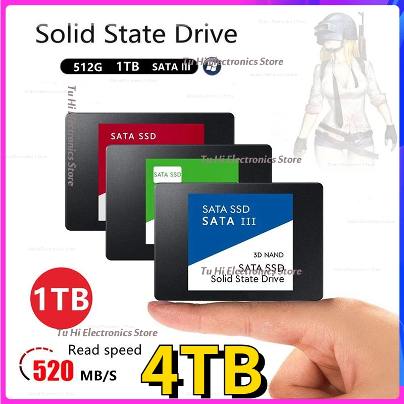 

Original Portable SSD 4TB 2.5Inch 8TB 2TB Sata III Hard Drive For Laptop Micro Computer Desktop 1TB Internal Solid Hard Disk