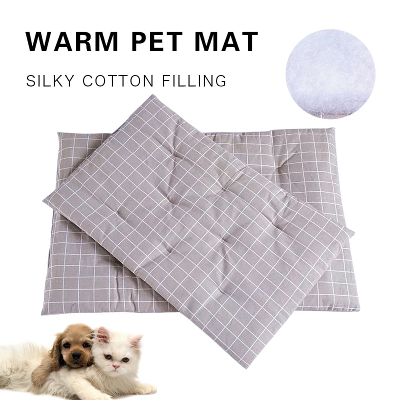 

Dog Bed Mat Rectangle Warm Plaid Printing Dogs Blanket House Winter Pet Sofa Cushion for Small Dogs Cats Pad Pet Accessories