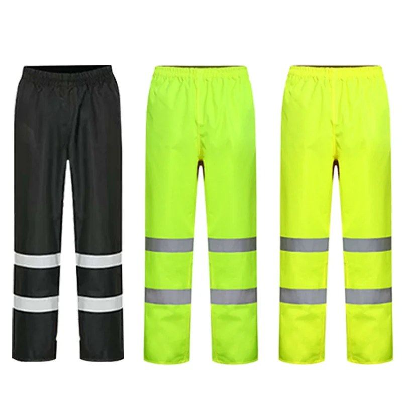 

Men's Rain Pants Reflective Work Pants Rain-proof Breathable Split Body Motorcycle Electric Riding Fishing Outside Waterproof
