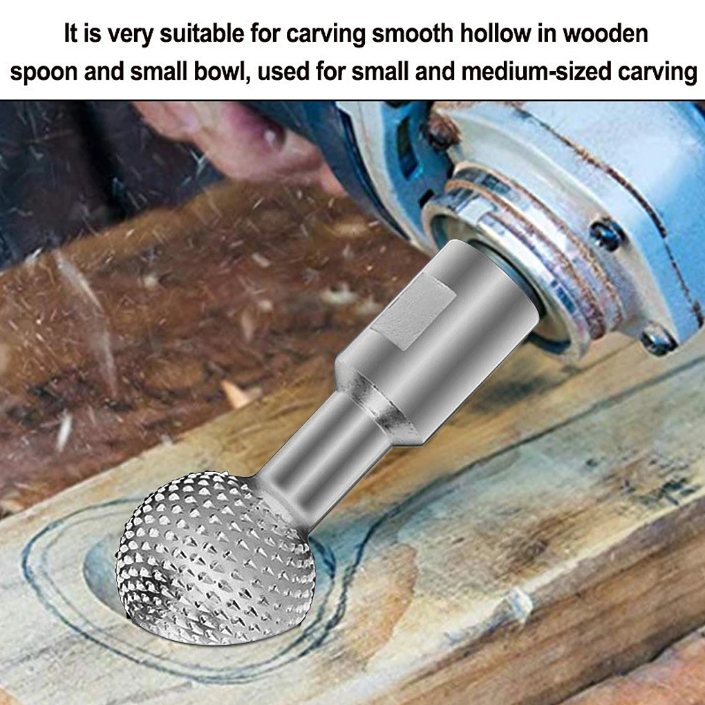 

Ball Gouge Spherical Spindle Carbon Steel Engraving Power Grinding Head Professional Replacement Attachment 14mm