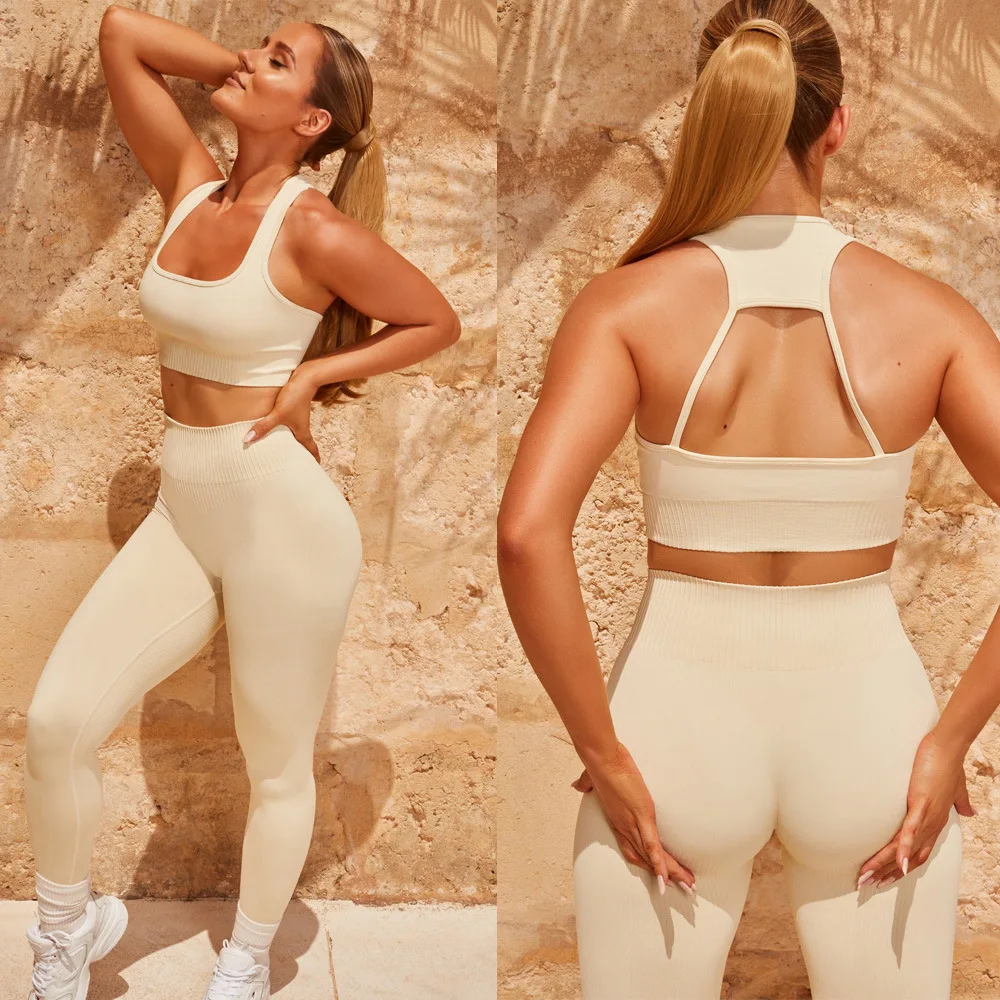

Yoga Legging Woman Seamless Yogas Set 1/2PCS Piece Crop Top T-shirt Bra Tights Sportsuit Workout Outfit Fitness Wear Sport Suit