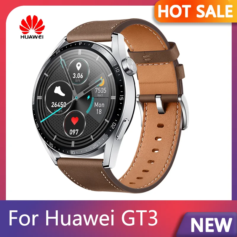 

Смарт-часы Huawei GT3 мужские, Android, Bluetooth, 2022