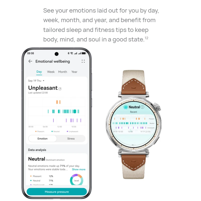 Смарт-часы Huawei GT 5 1 43 дюйма цветной экран AMOLED фитнес-трекер монитор здоровья