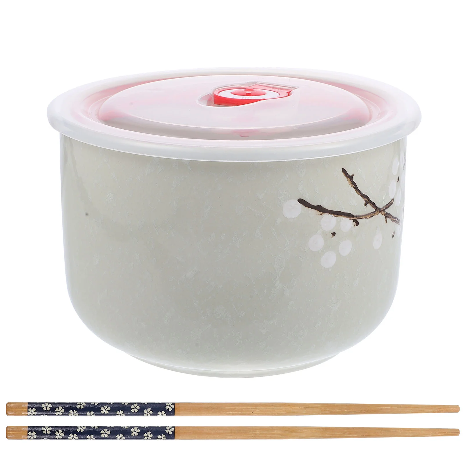 

Bento-box Ceramic Lunch Eat Bowl Japanese-style Salad with Lid Ceramics Food Accessories Daily Use Ramen