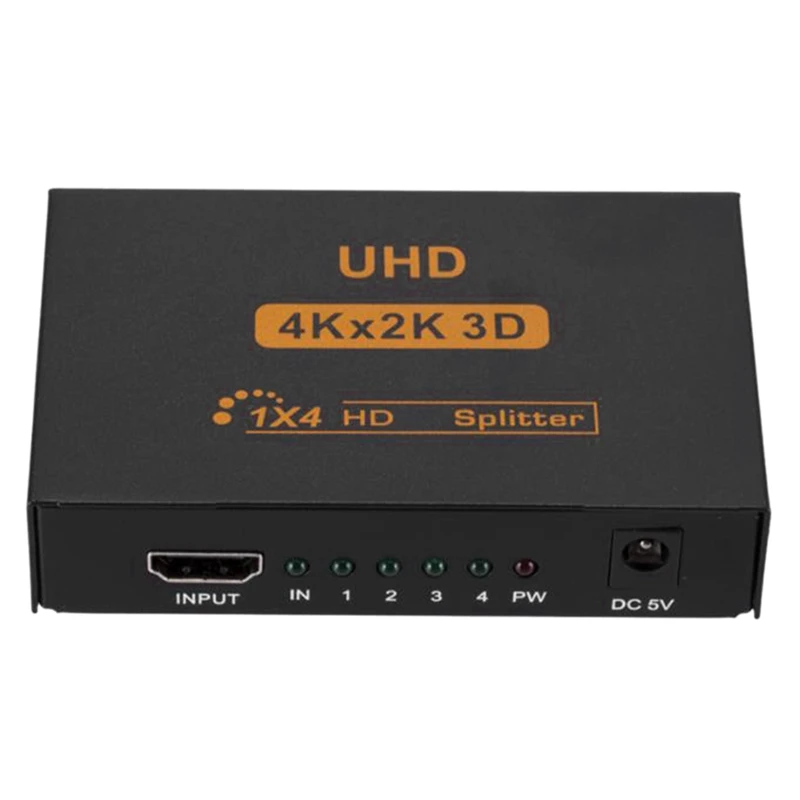

4K 1X4 HDMI-совместимый разветвитель от 1 порта до 4 дисплеев, дублирование/зеркальный USB-разъем для аналогичности четырем выходам