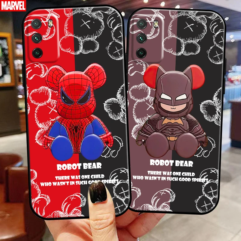 

Marvel Venom Spiderman Cute Bear For Xiaomi Poco F3 GT M3 M3 Pro 5G X3 PRO NFC X3 GT Phone Case Silicone Cover Coque Carcasa