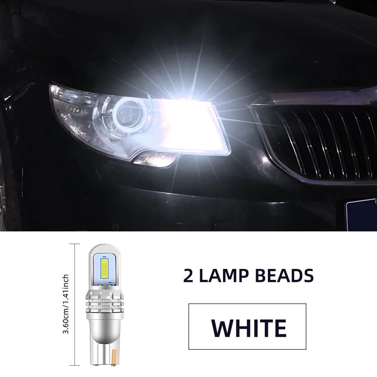 

KEVANLY 2 шт. T10 светодиодные лампы W5W 12-24V 194 освещение салона автомобиля 2SMD 1860 чип дневные ходовые огни Canbus внутренний свет для чтения