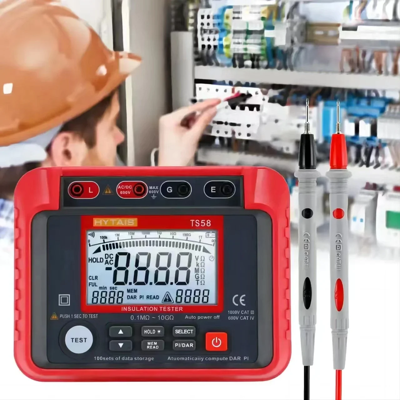 Цифровой измеритель сопротивления изоляции тестер мегомметр 0 1–10 г 2000 отсчетов