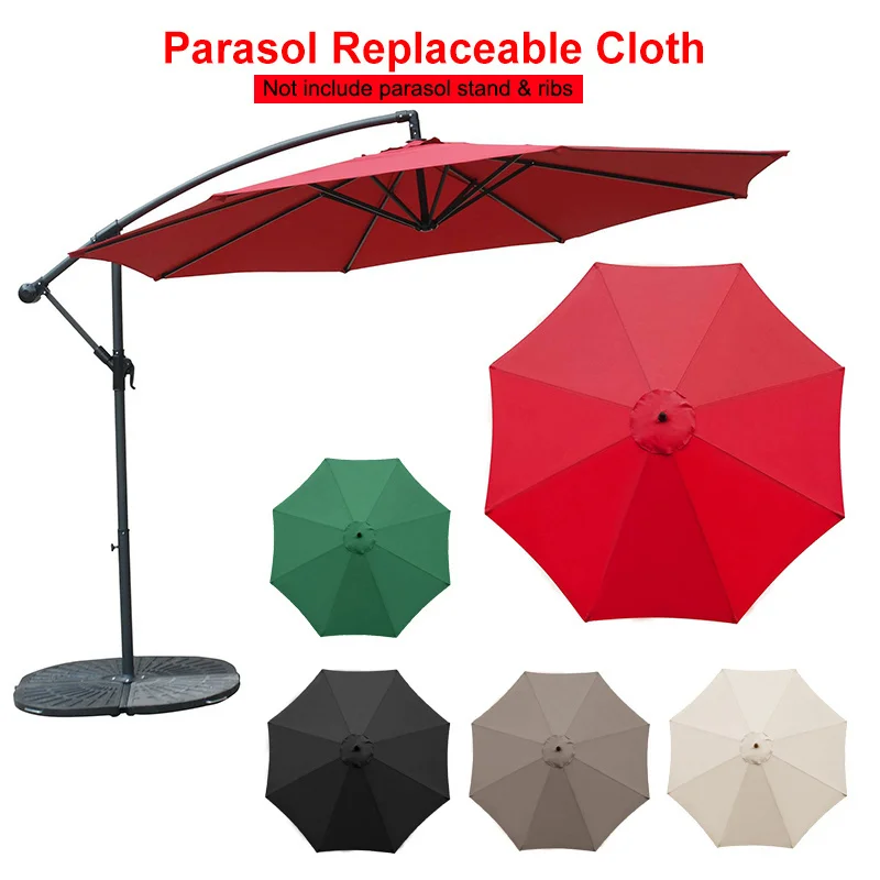 Parasol Replacement Cloth Outdoor Patio Garden Banana Umbrella Cover Waterproof Sunshade Canopy For 6 Ribs/8 Ribs Parasol