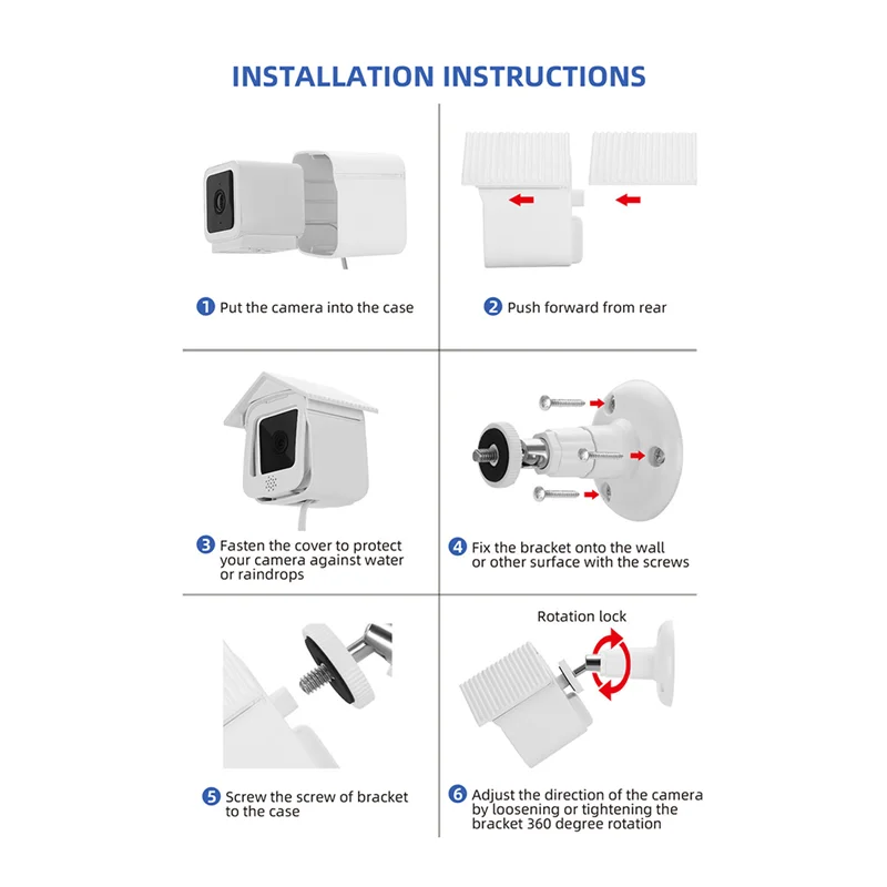 Пыленепроницаемая Защитная крышка телефона для Wyze Cam V3 водонепроницаемая белого