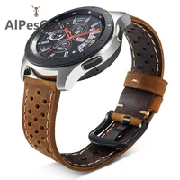 original 20mm 22mm watch leather wrist band retro porous leather watch strap band for huawei