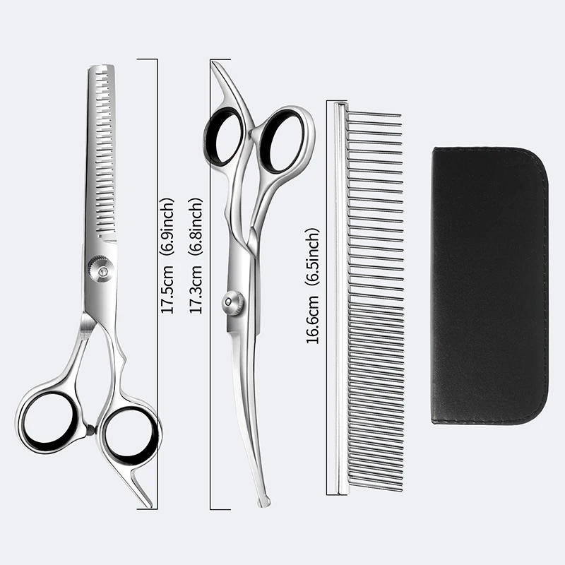 4 шт. ножницы для ухода за собаками с безопасным круглым кончиком набора стрижки