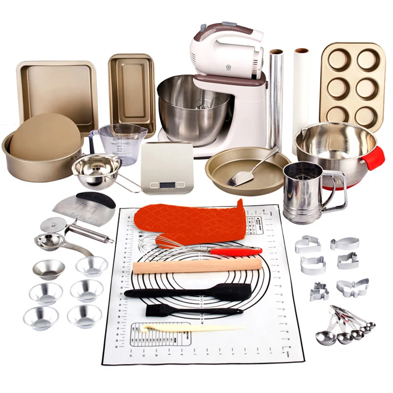 

Full Set Pastry Cake Tools Kitchenpastry Electric Whisk for Measuring Spoon Cake Mold Baking Gloves Para Hornear Bakeware 60AA01