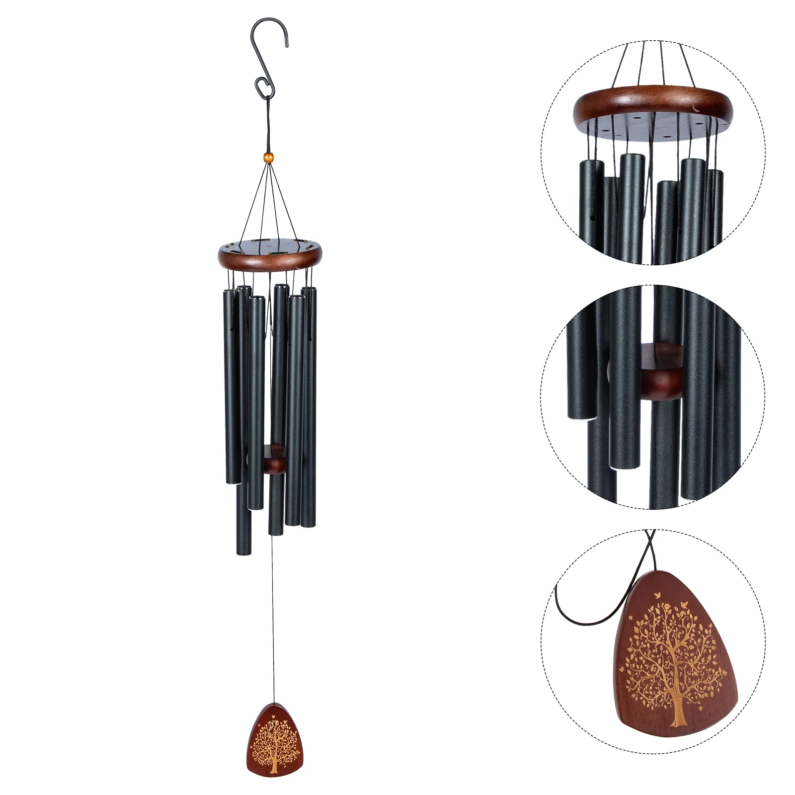 

Household Wind Chime Balcony Six Tubes Wind Bell Pendant Hanging Decor