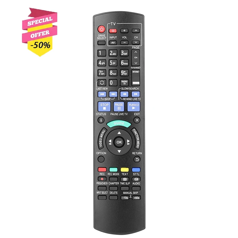 

N2QAYB001046 N2QAYB000759 Remote Control Compatible With Panasonic Blu-ray Recorder DMR-BCT73 DMR-BCT83 DMR-BCT721 DMR-BCT730