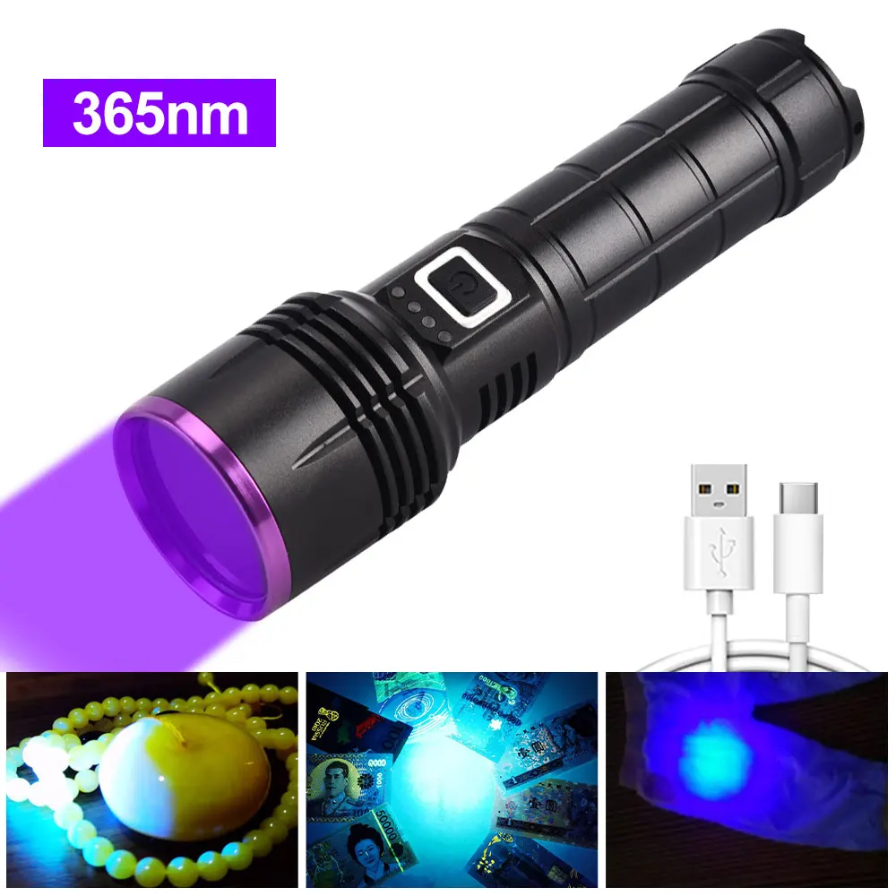 

Мощный УФ-фонарь 365 нм, фиолетовый свет