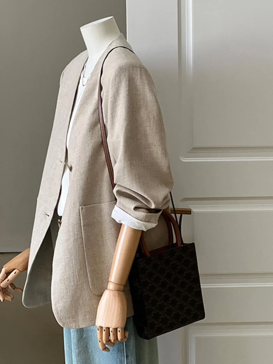 Рекомендуем Chao Level! Женская льняная легкая воздухопроницаемая верхняя одежда с