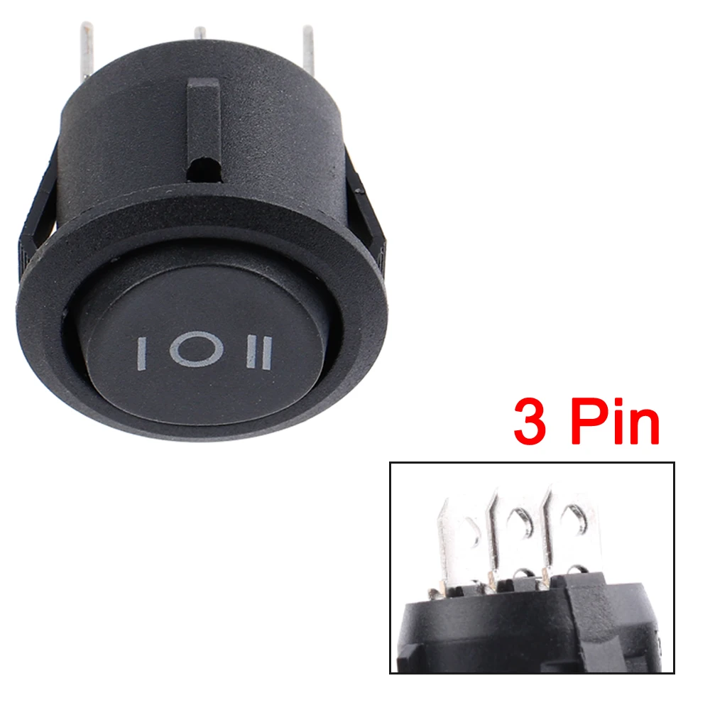 

Черный кнопочный мини-переключатель DIANQI 3-позиционный