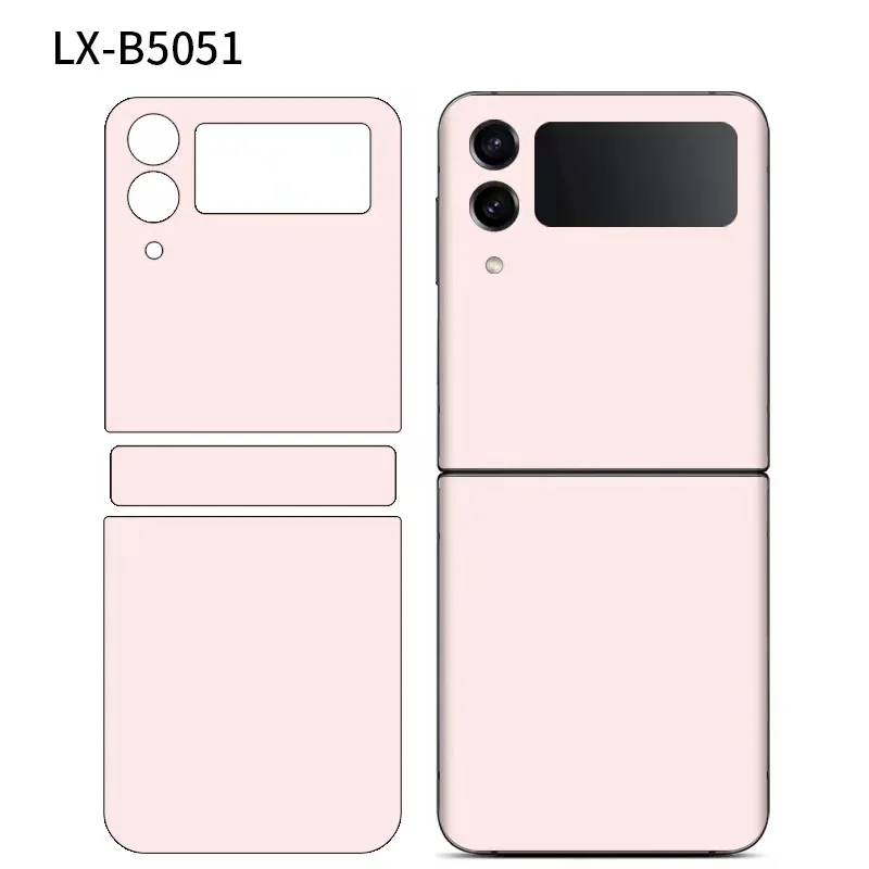 

3M Plain Color Sticker for Samsung Galaxy Z Flip 4 3 Back + Hinge Skin Protective Film Cover Flip4 Flip3 Wrap