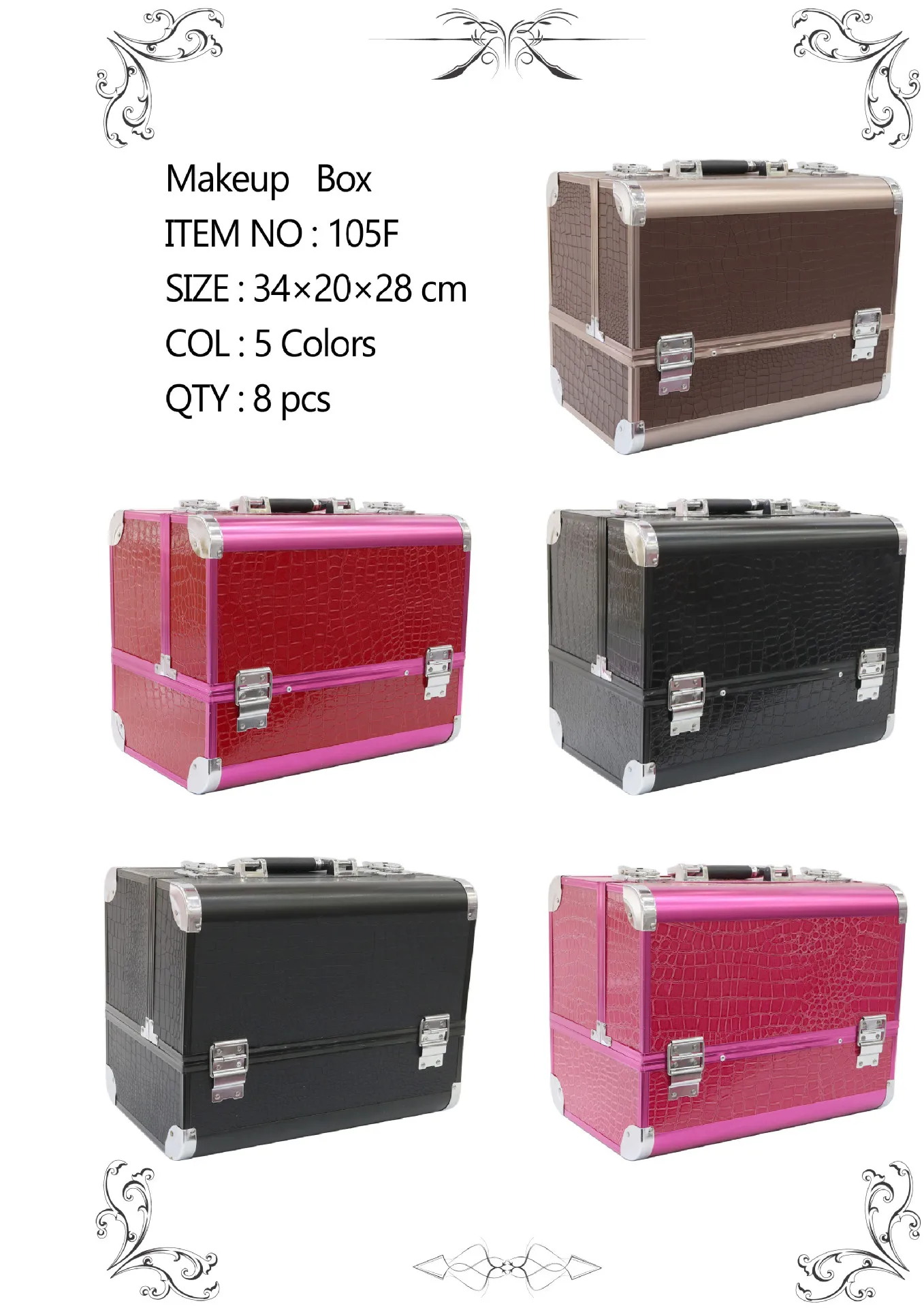 

Large three-layer large capacity multi-function makeup box nail beauty ciliary tattoo tool makeup box