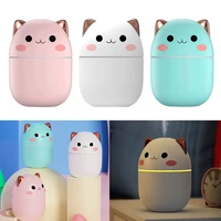 250ml air humidifier with two spray modes mini cute pet cool mist sprayer auto off usb charge humidifier with led night lamp