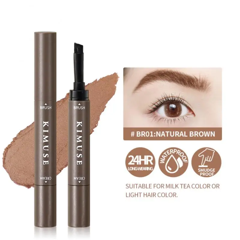 

KIMUSE Eyebrow Cream Gel With Brush 2 IN 1 Pomade Brow Pencil Long-lasting Waterproof Brow Makeup Brow Stamps Eyes Accessories