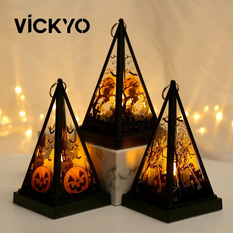

Новинка 2023 г., светодиодный ночник VICKYO для Хэллоуина, портативный неоновый светильник в виде тыквы для детей, подарок, декоративный светильник для спальни