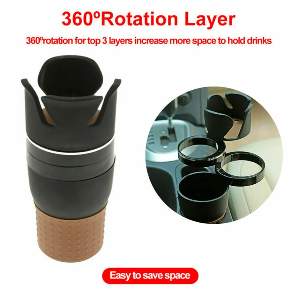 

1 Pcs Car Cup Holder Multi-Functional 4 In 1 Vehicle-Mounted Water Cup Drink Holder Portable Phone Holder Car Accessories