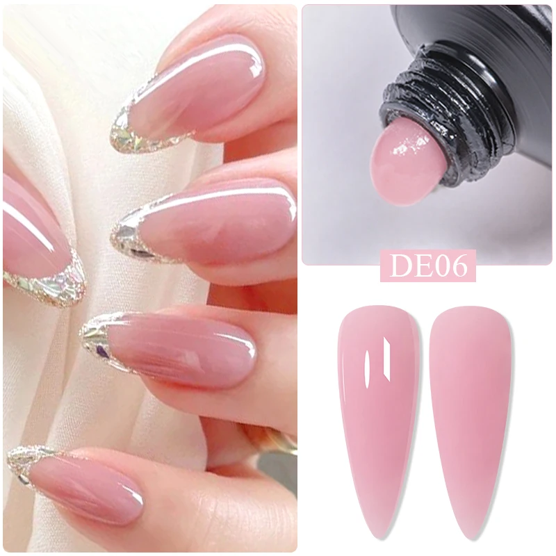 

Mtssii 10ML Nail Extension Gel Bright Pink Semi Permanent UV Hard Gel Nails Finger Prolong White Clear Nude Gel Nail Polish