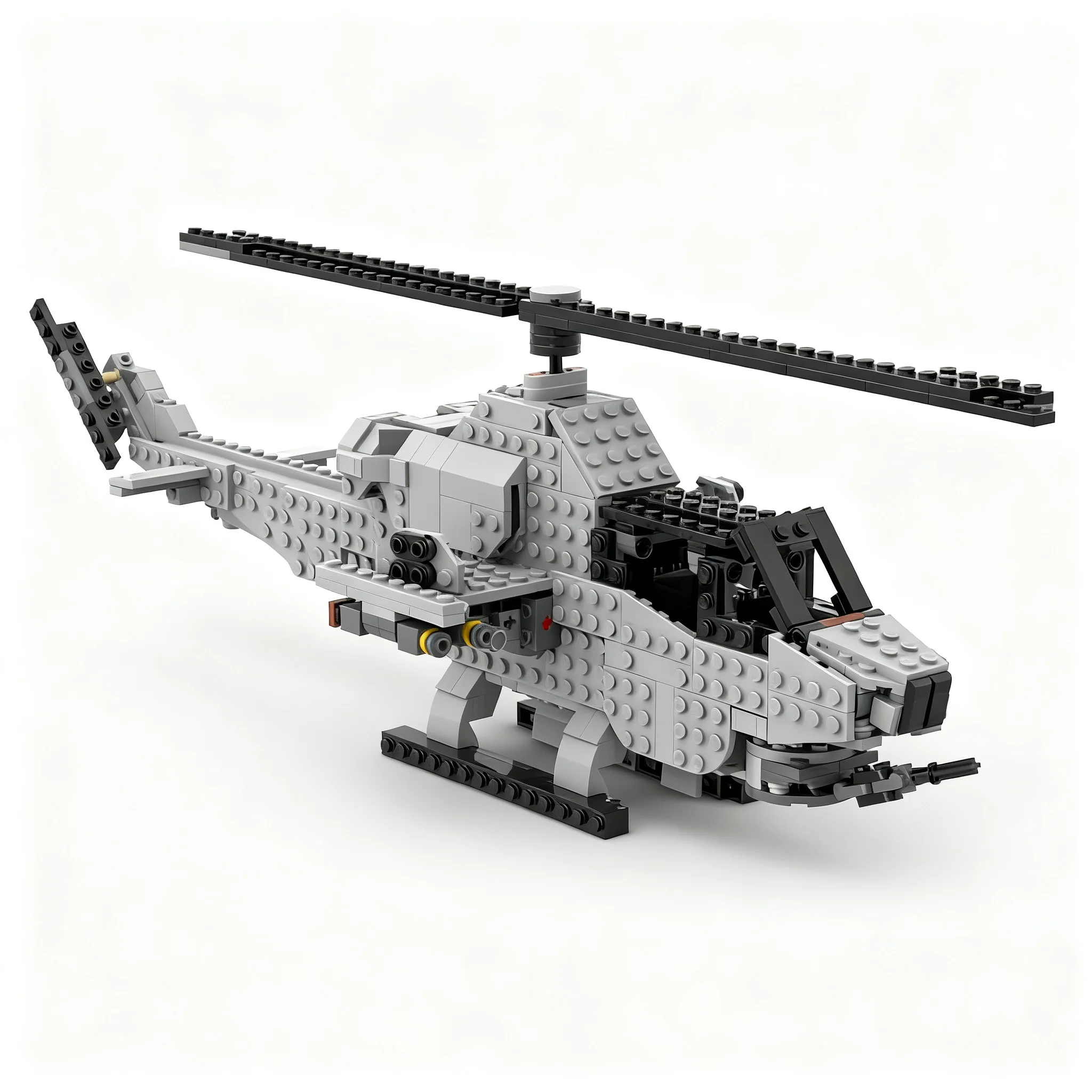 Фото 607 деталей MOC: Конструктор-альтернатива модели вертолета AH-1W Super Cobra, игрушка для сборки, рождественский подарок, идея для детей, кирпичики для конструирования №2