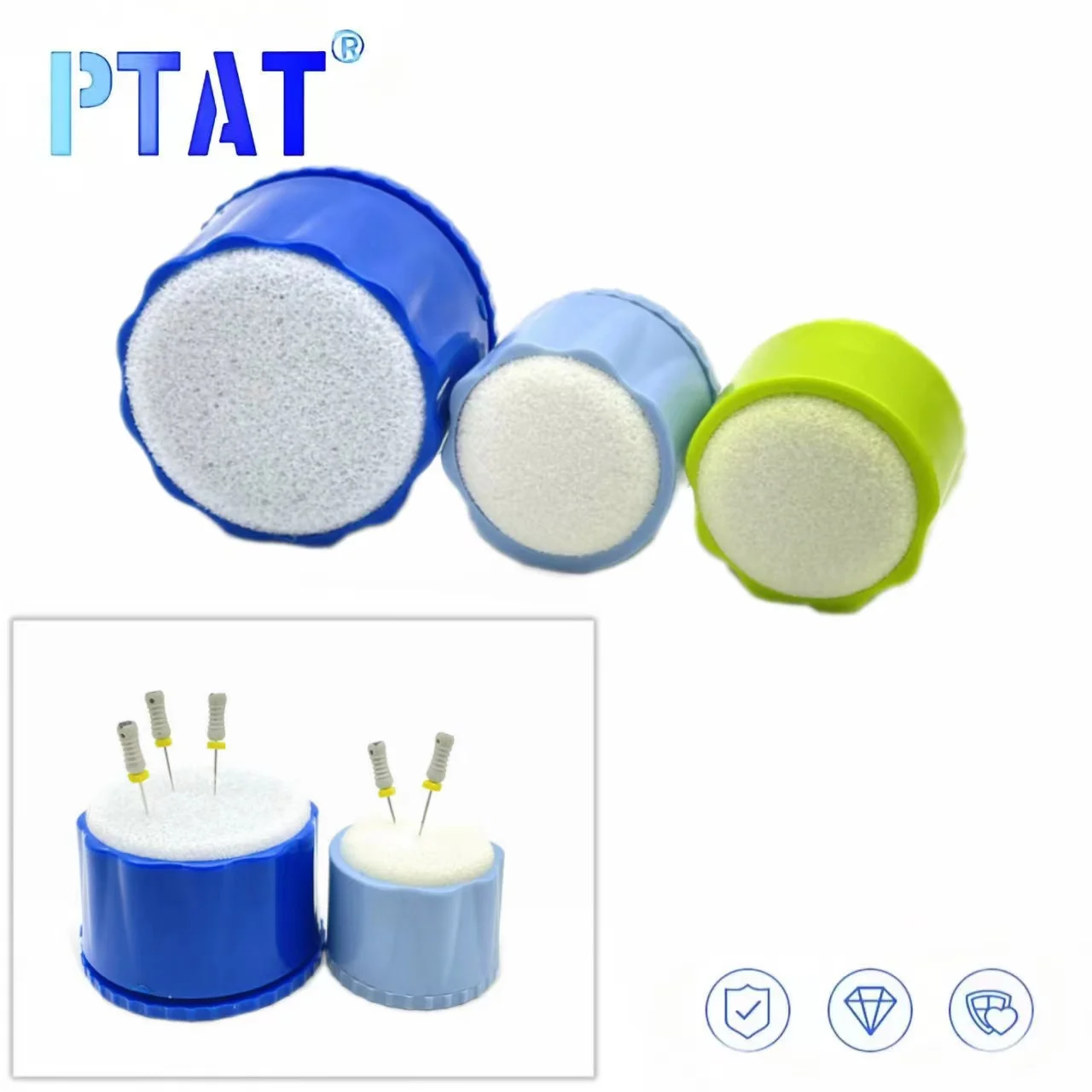 

Dental Equipment Round Endo Stand Cleaning Foam File Drills Block Holder Wtih Sponge Autoclavable Dentist Products