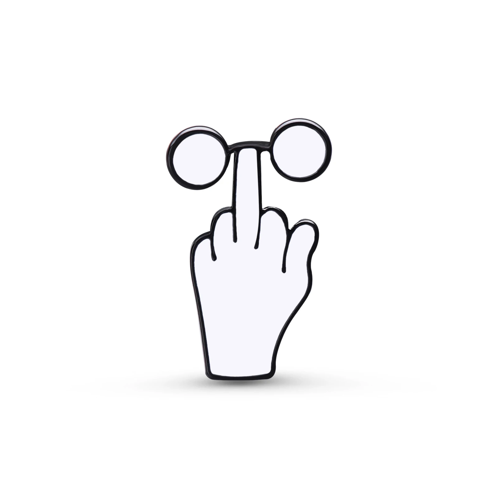 

New Funny Enamel Pin Hand Holding Glasses Fashion Cute Brooch Backpack Badge Collection for Friend Birthday Present Jewelry