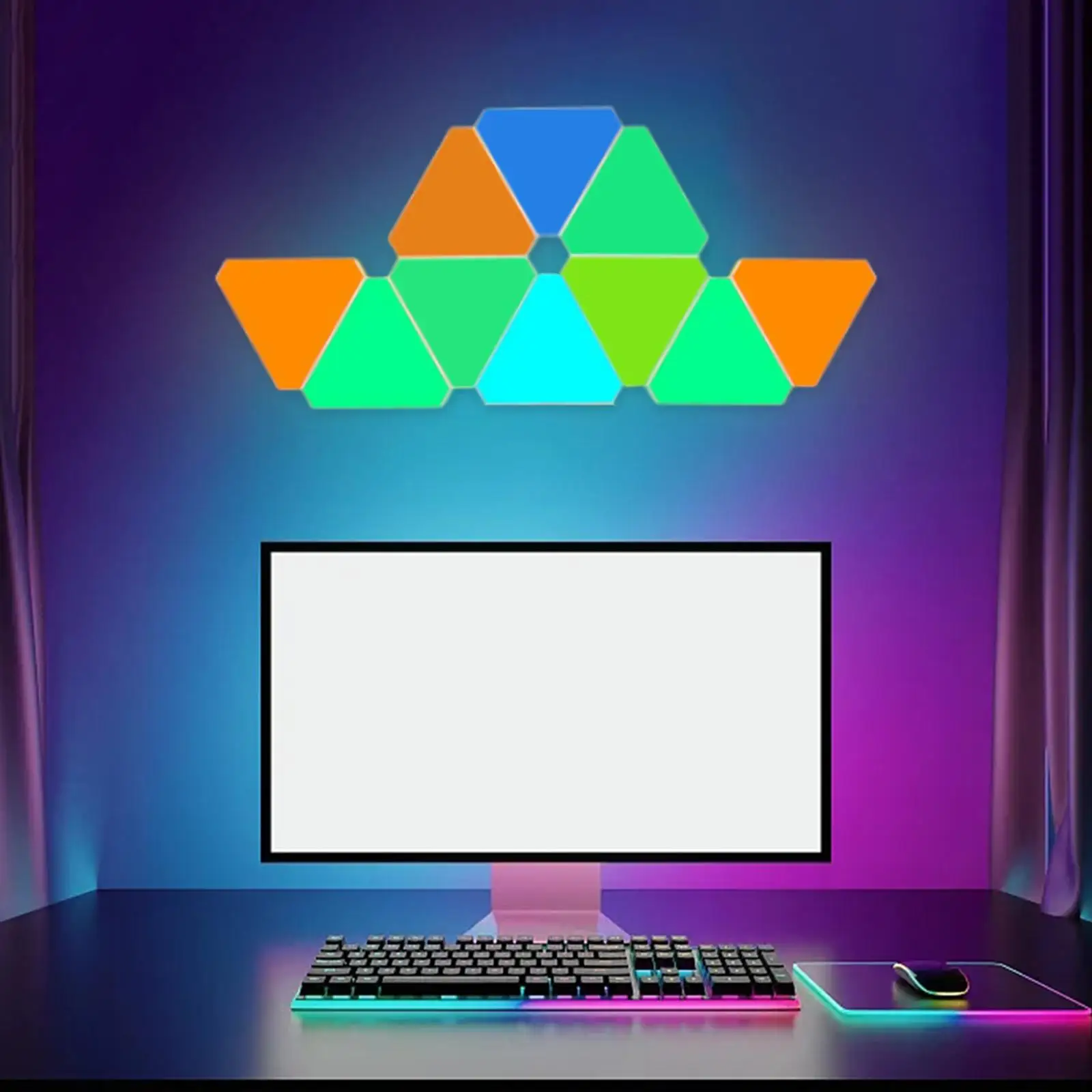 

Triangle Lights Smart Control LED Light Panels for Bedroom Bar Children Room