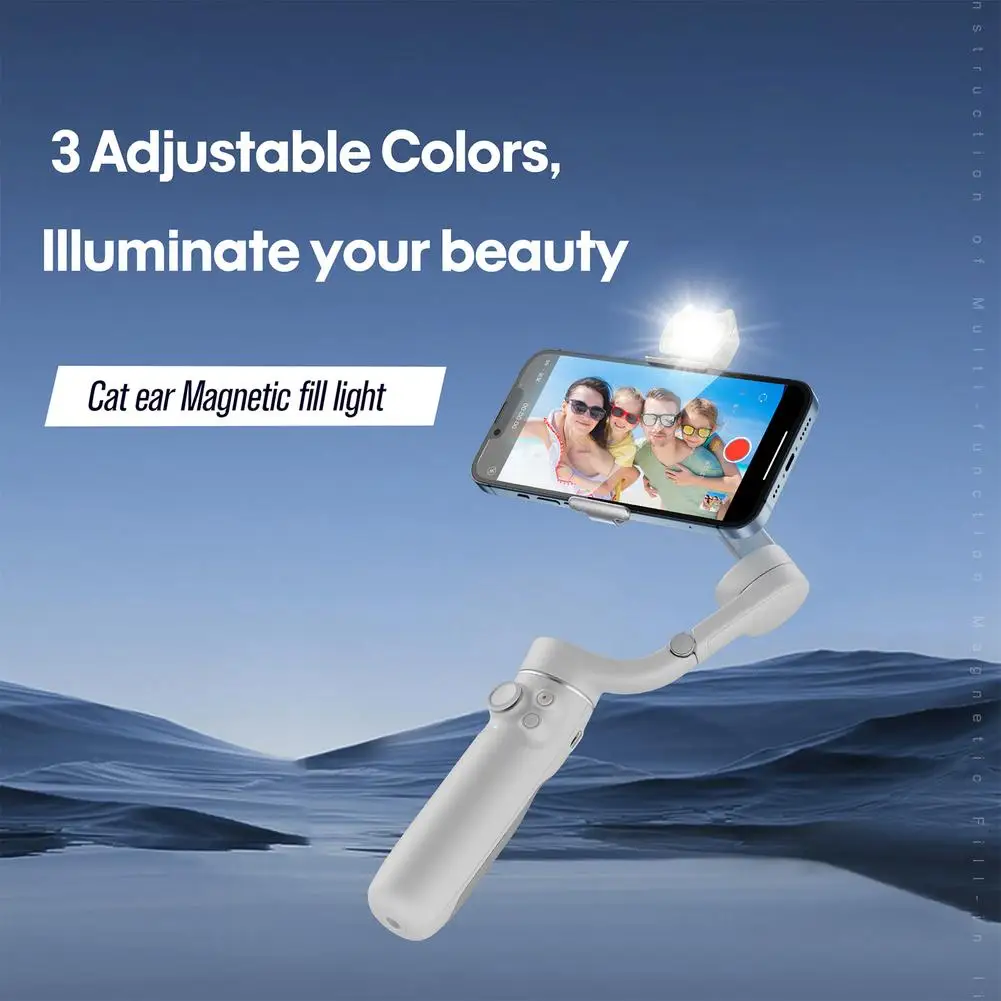 

Handheld Fill Light Compatible For Dji Om 4/5/6/se 3-color Adjustable Rechargeable Light For Internet Celebrity Live