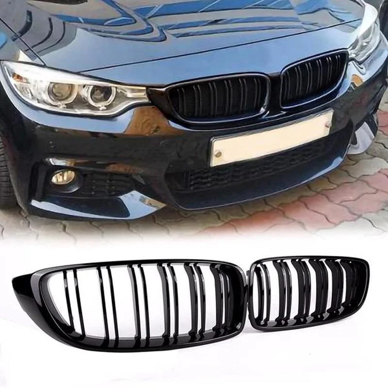 

LEAVAN Gloss Black Front Kidney Grille Grills For BMW 4 Serie F30/F31/F32/F33/F82/F80 2014-2019 M4 Style