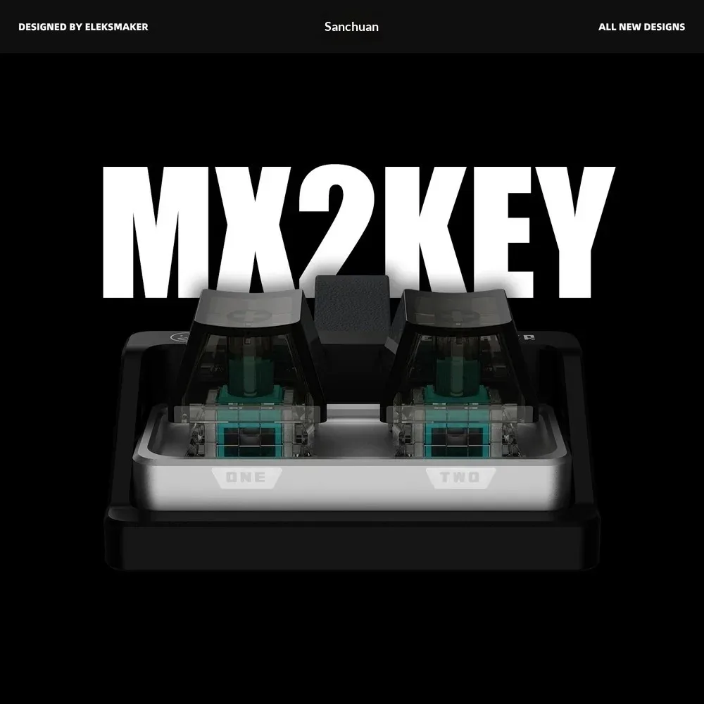 Фото Программируемая мини-клавиатура EleksMaker MX2KEY Vibe с 2 программируемыми кнопками, алюминиевый корпус, настраиваемые макросы, подарок №2