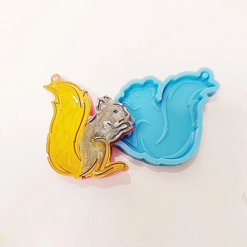 

Super Glossy Koala Squirrel Silicone Resin Mold DIY Keychain Necklace Pendant