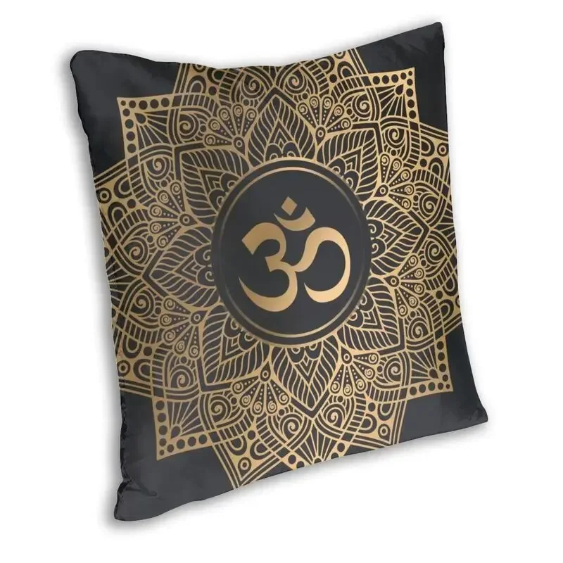 Роскошный Квадратный Чехол Для Подушки С Принтом Золотого Мандалы Домашний