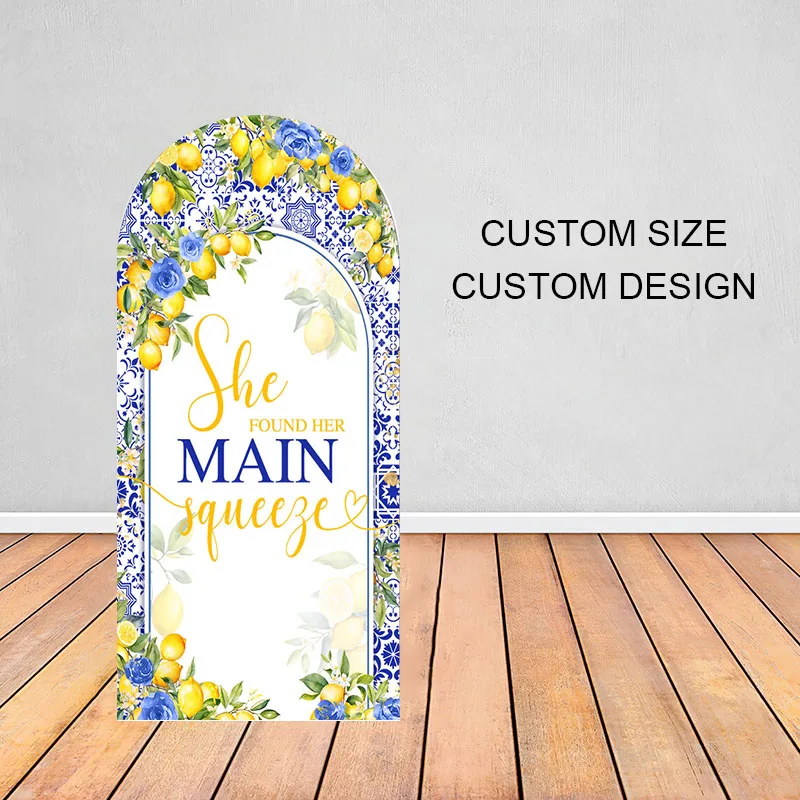 Фон Mehofond с изображением девушек лимона невесты лимонад голубая плитка реквизит