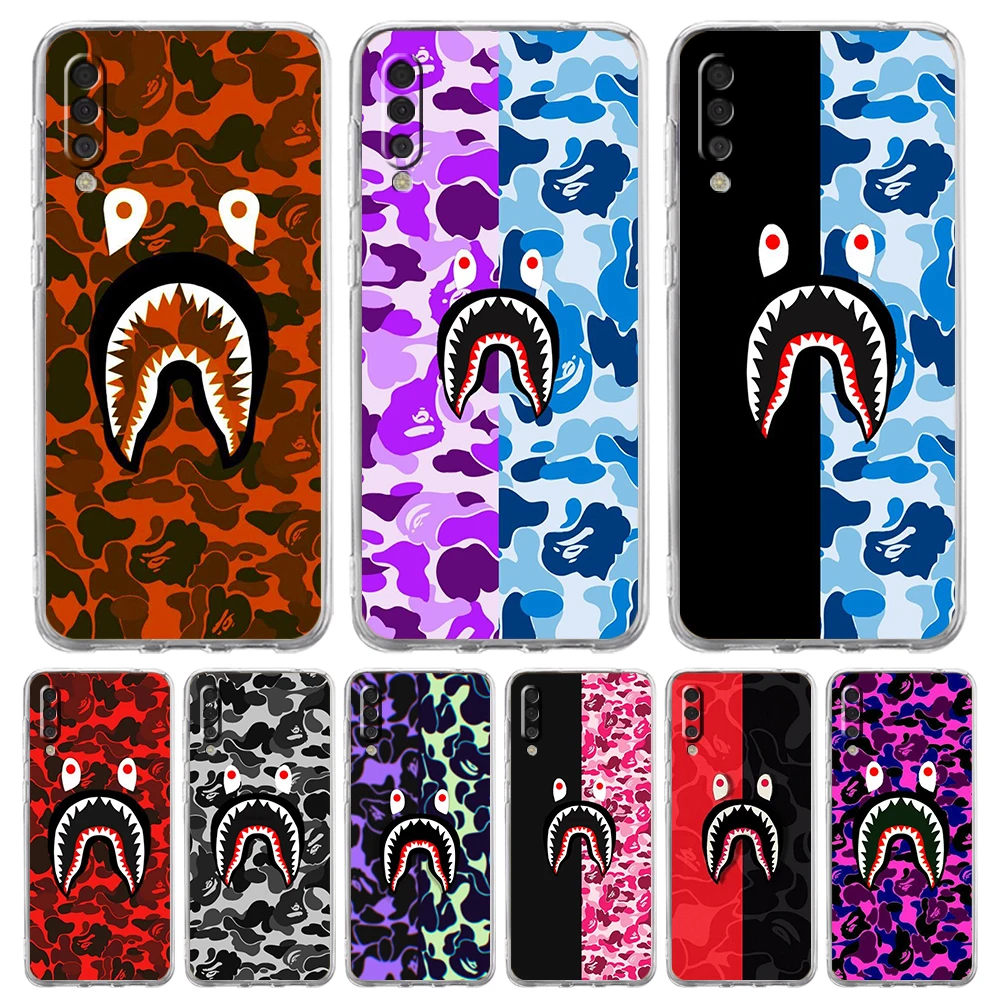 

Camouflage Pattern Transparent Phone Case for Samsung Galaxy A12 A02 A03S A50 A70 A10 A10S A20 A30 A40 Luxury Soft Cover Capas