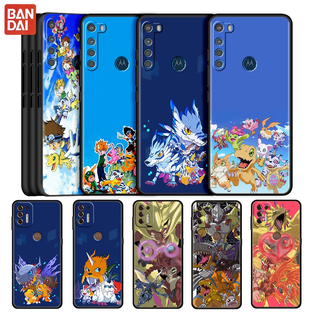

Digimon Cartoon Case For Motorola Moto G30 G50 G60 G8 G9 Power One Fusion Plus E6s Soft Phone Coque Fitted Matte Capa Luxury