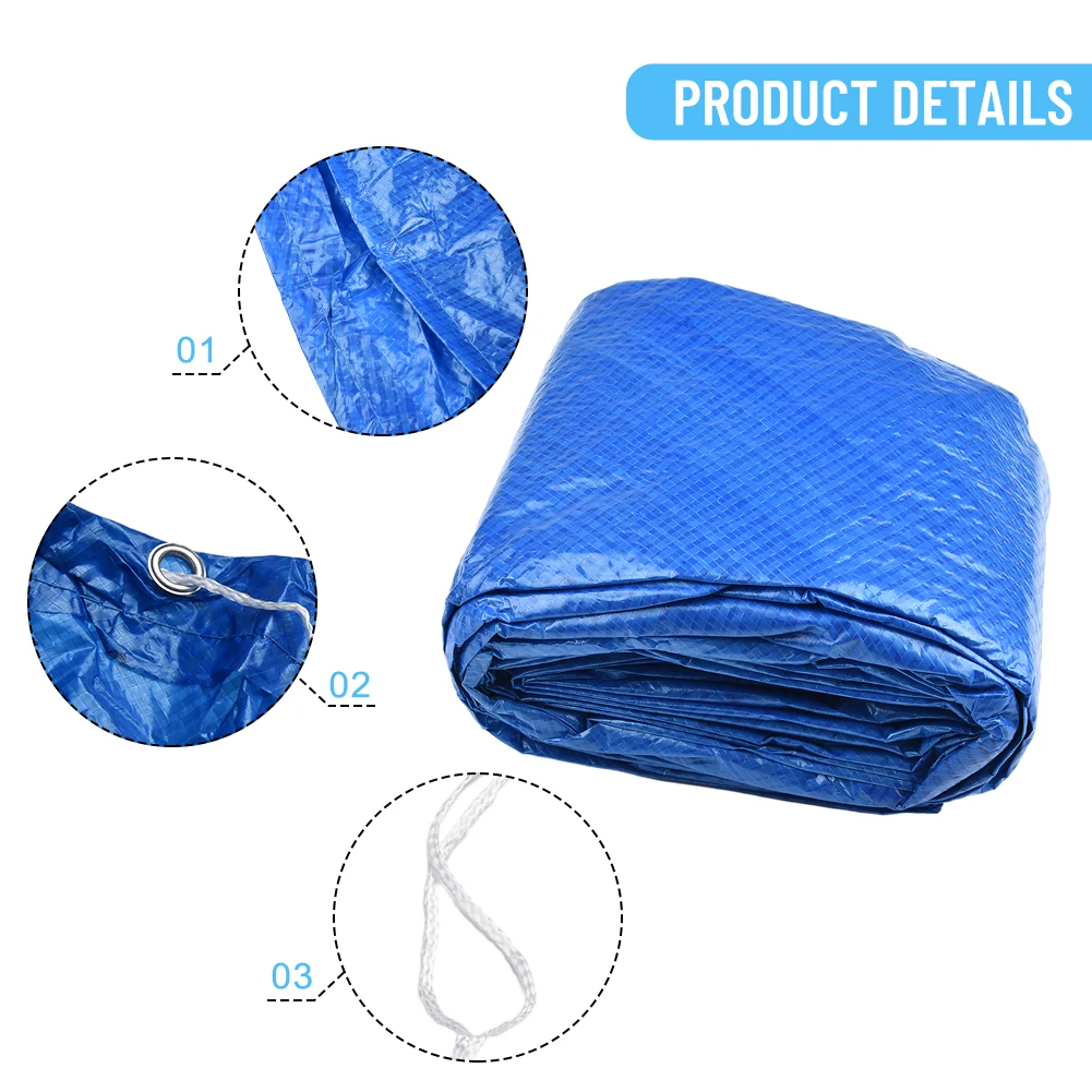 

Durable Trampoline Cover Rain Cover 305/366cm Dust-proof Outdoor Supplies Protective Film Weather Protection Tarpaulin