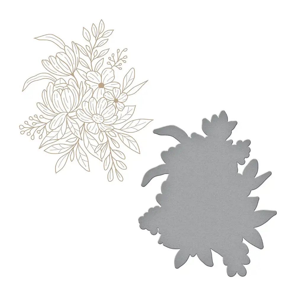 

Hexi-Gem Blooms Glimmer Hot Foil Plate Metal Cutting Dies For Decorating Scrapbook Diy Paper Card Album Mould Embossing Craft
