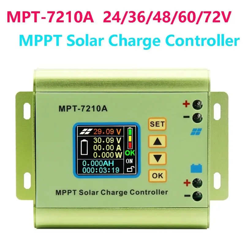 Фото (DT37) MPPT контроллер заряда солнечных батарей MPT-7210A 24В/36В/48В/60В/72В, солнечный регулятор, зарядное устройство для аккумуляторов, модуль повышения напряжения от солнечной панели №2