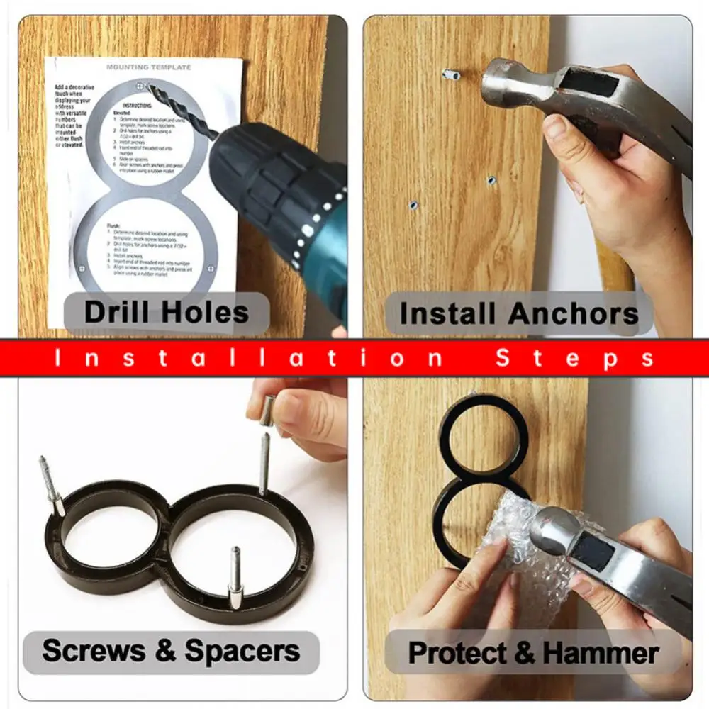 Табличка с номером 125 мм легко установить